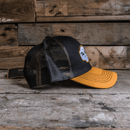 Black & Yellow Black Dub Garage Trucker Hat