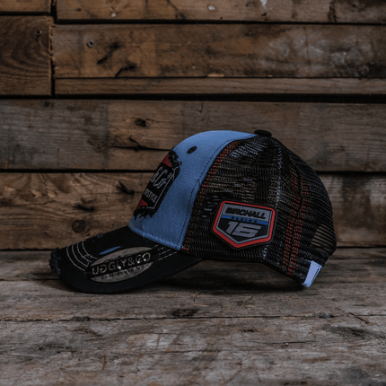 Blue & Black Diamond Trucker Hat