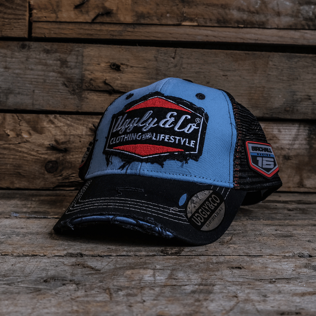 Blue & Black Diamond Trucker Hat