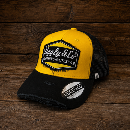 Yellow & Black Diamond Cap