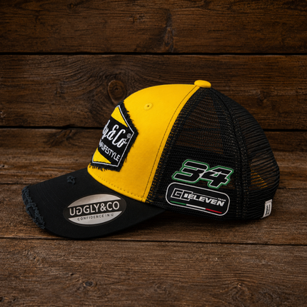 Yellow & Black Diamond Cap