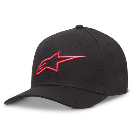 Alpinestars, Ageless Curve Hat, Baseball Cap, Black/Red, S/M, Unisex-Adult