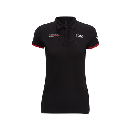 Women's Porsche Motorsport Team Polo Shirt - Black