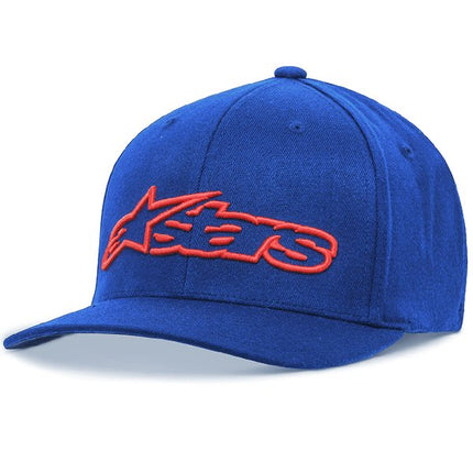 Alpinestars, Blaze Flexfit Hat, Baseball Cap, Blue/Red, S/M, Unisex-Adult