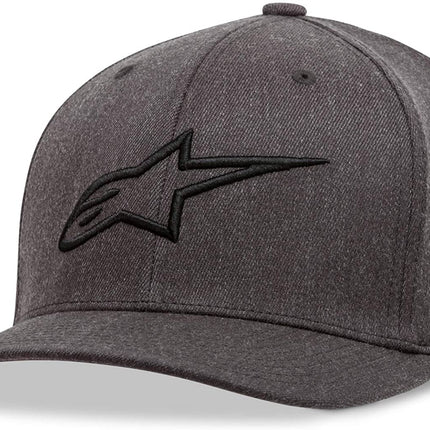 Alpinestars Men's Curved Bill Structured Crown Flex Back 3D Embroidered Logo Flexfit Hat