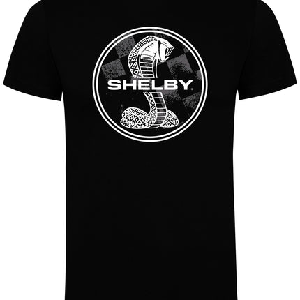 Shelby Super Snake Badge Mens Gents Black T-Shirt