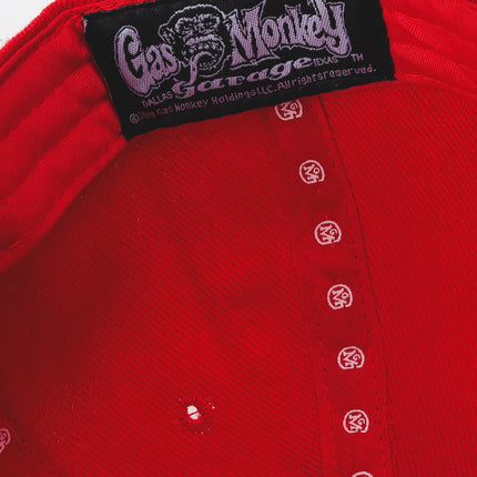 GMG 3D Initial Logo Snap-Back Cap Gas Monkey (Red)