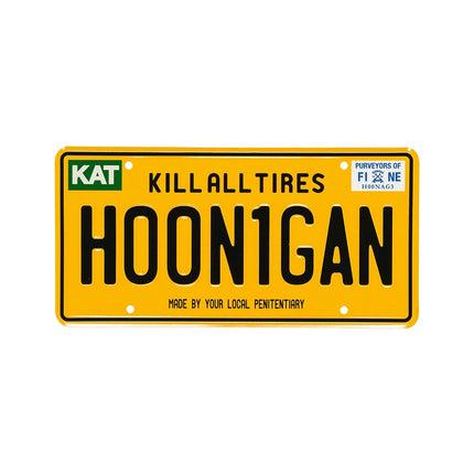 Hoonigan License Plate Yellow