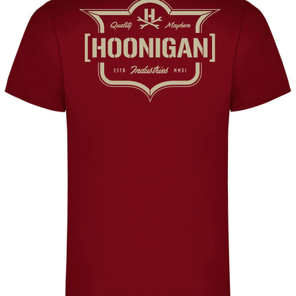 Hoonigan Emblem Burgundy T-Shirt