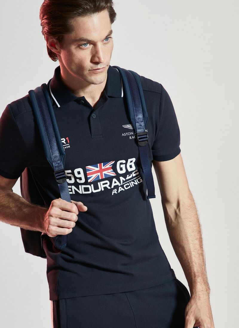 Hackett London X Aston Martin sleeved polo shirt Vantage97