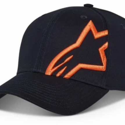 Alpinestars, Corp Snap 2 Hat, Baseball Cap, Navy/Orange