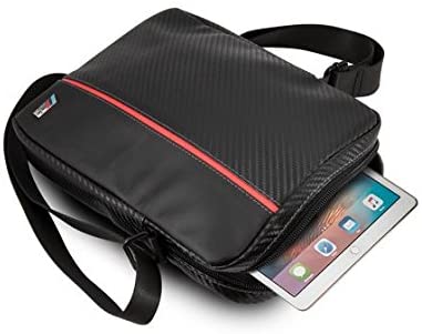 BMW M Collection Carbon Inspiration– Black/Red Travel/ Tablet Bag 9-10 inch