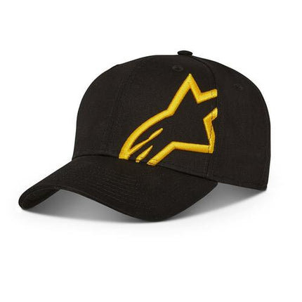 Alpinestars, Corp Snap 2 Hat, Baseball Cap, Black/Yellow